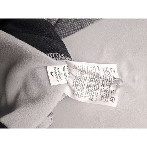 NIKE Dri-Fit 1/4 Zip Pullover Fleece Lined Sweatshirt Men's Large Gray Logo - Picture 9 of 9